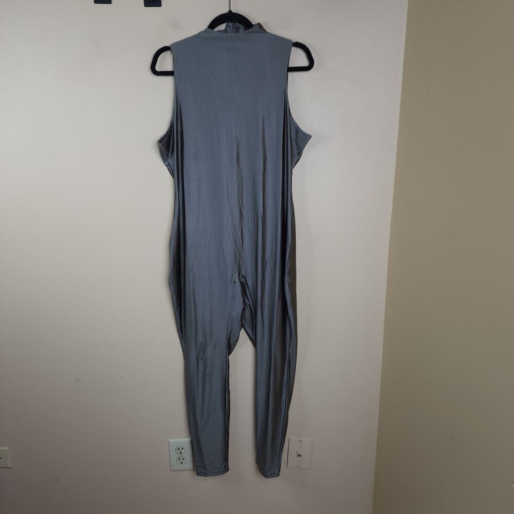 SKIMS Shine Spandex Jersey Catsuit in Gray Chalk Size 3X